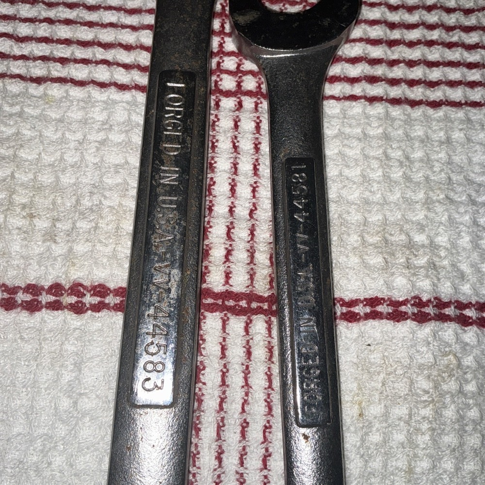 Craftsman Double Open Wrenches VV Series 44583,44581 13/16~25/32 & 11/16-19/32 - Picture 5 of 5